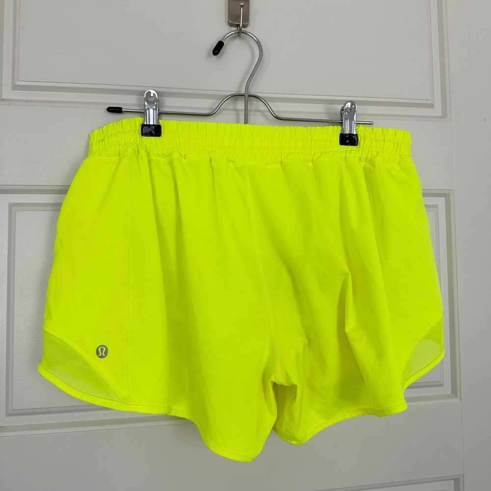 Lululemon Hotty Hot High-Rise Lined Shorts 2.5” Highlighter Yellow